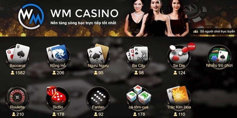 Thưởng thức WM Gaming với đa dạng các sản phẩm