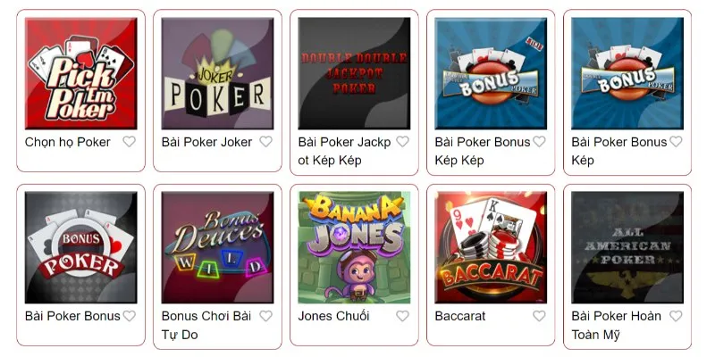 Vô vàn thể loại Poker được triển khai bởi RTG